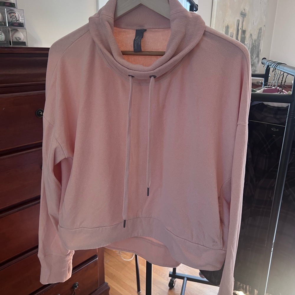 Sweaty Betty Light Pink Cowl Neck Sweatshirt